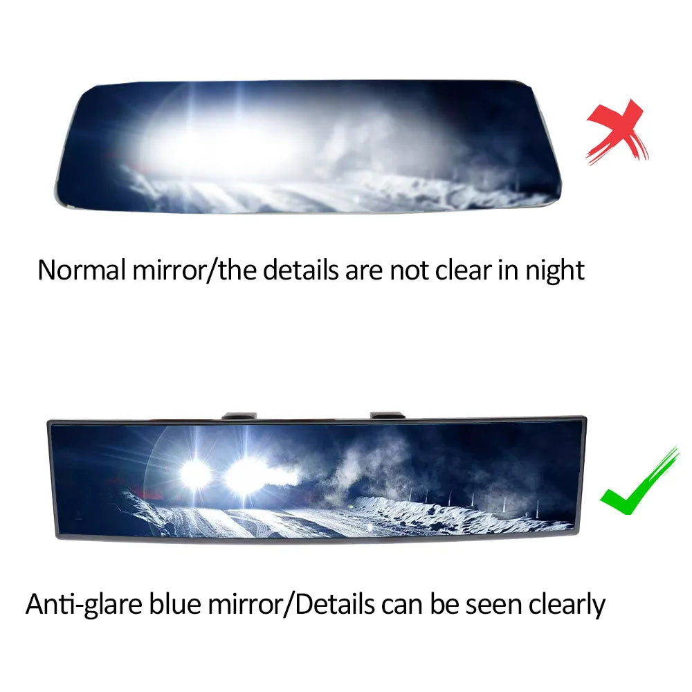 Wide-Angle, Snap-On Car Rear View Mirror