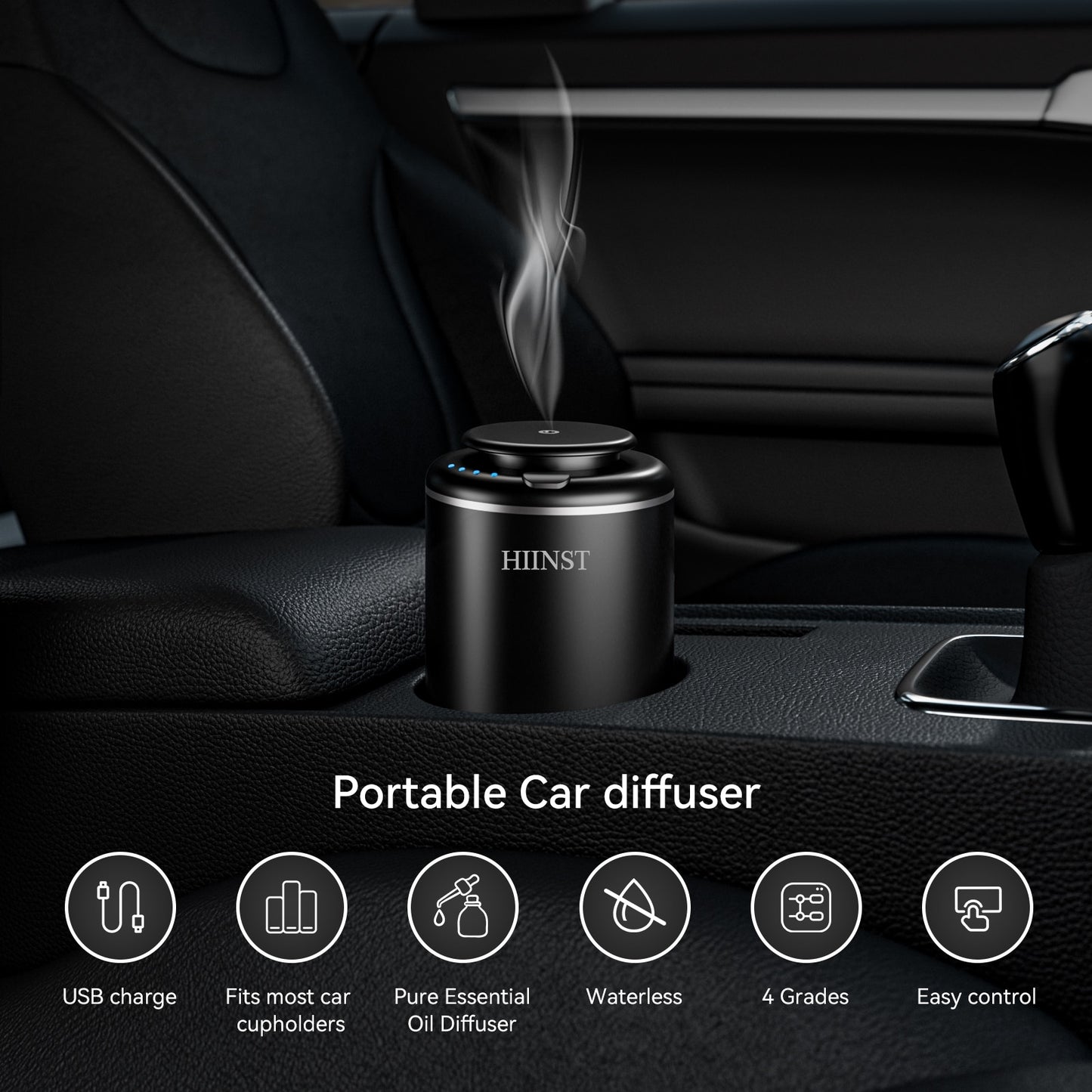 Waterless, Portable, Aromatherapy Car Diffuser