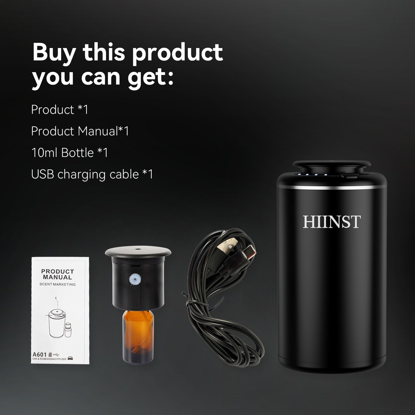 Waterless, Portable, Aromatherapy Car Diffuser