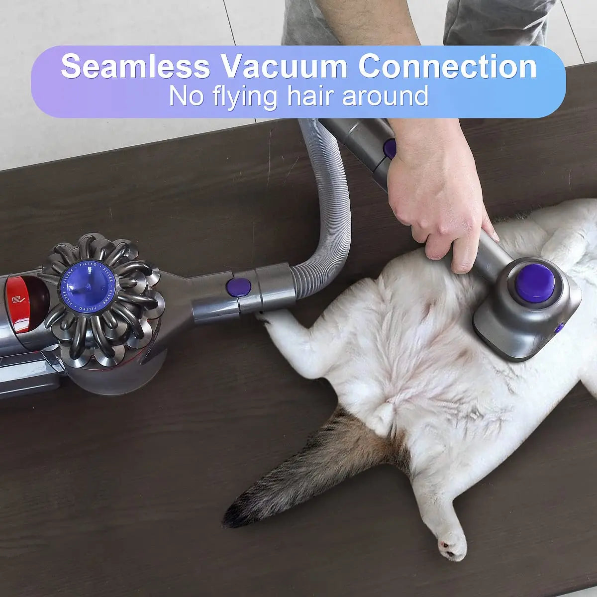 2-in-1 Pet Grooming and Deshedding Vacuum Kit - Dyson V compatible