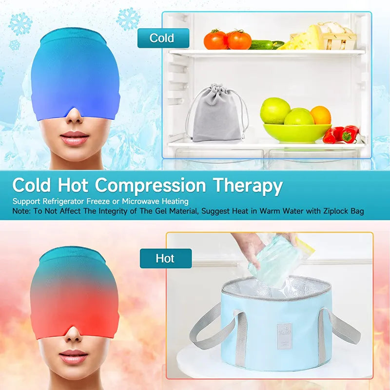 Form Fitting Gel Headache Relief Cap