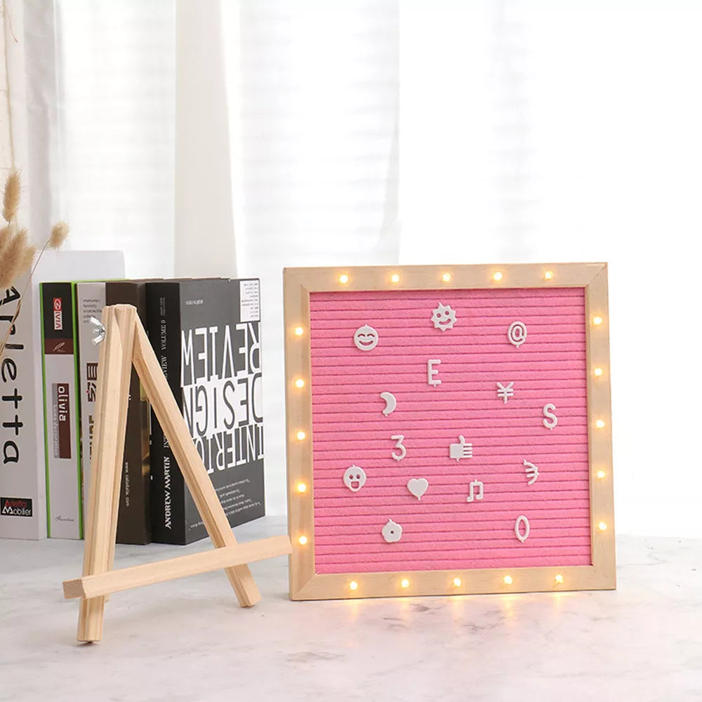Glowing Wooden Frame Letterboard