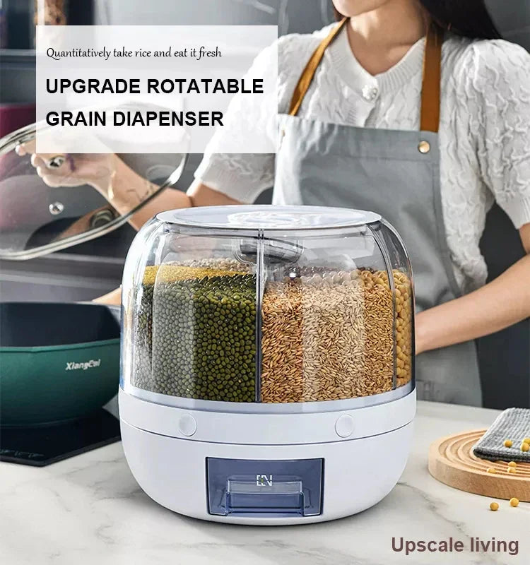 Rotating 6-in-1 Rice/Grain Dispenser