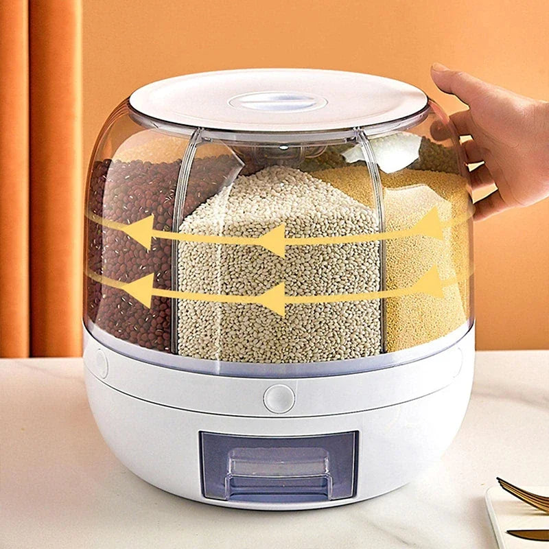 Rotating 6-in-1 Rice/Grain Dispenser