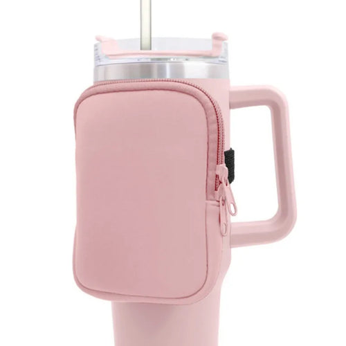 40 oz Stanely Cup Carrier - Includes pouch for phone, keys and cards!