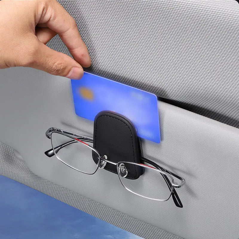 Magnetic Leather Sunglasses Holder - 100% Vegan and eco-friendly