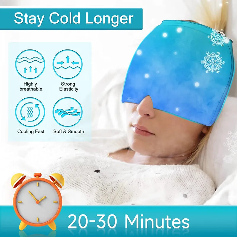 Form Fitting Gel Headache Relief Cap