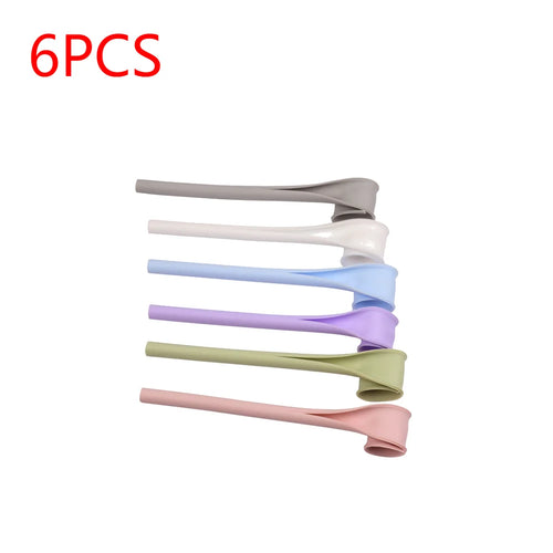 Silicone Snap Straws - Reusable + Eco-Friendly 6PC Set
