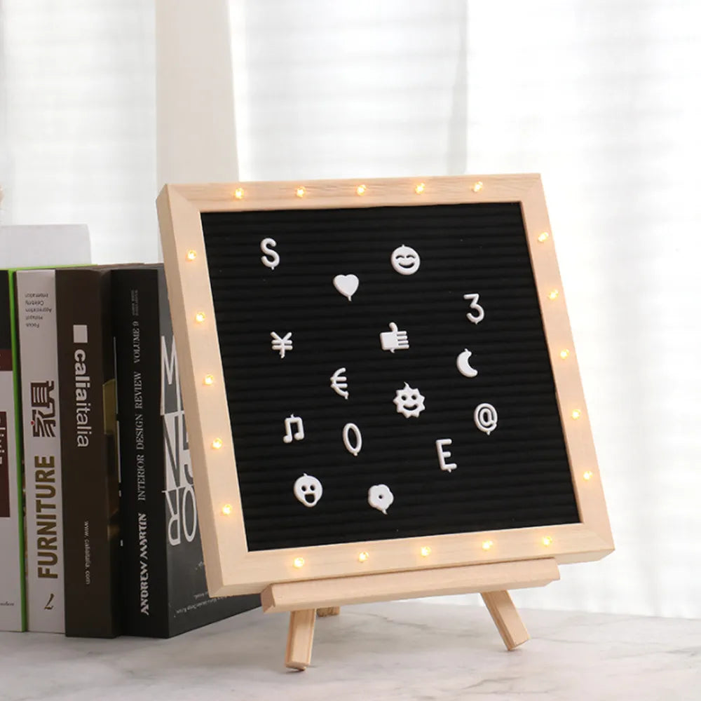 Glowing Wooden Frame Letterboard