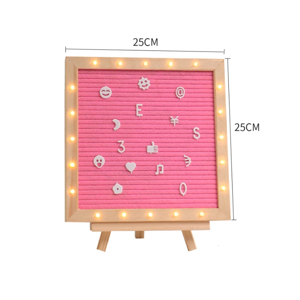Glowing Wooden Frame Letterboard