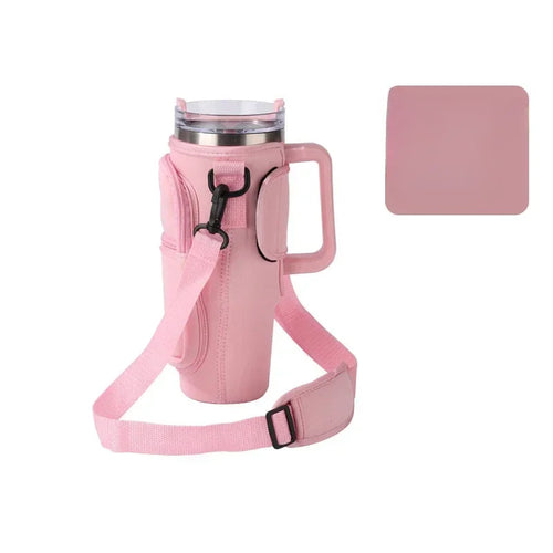40 oz Stanely Cup Carrier - Includes pouch for phone, keys and cards!