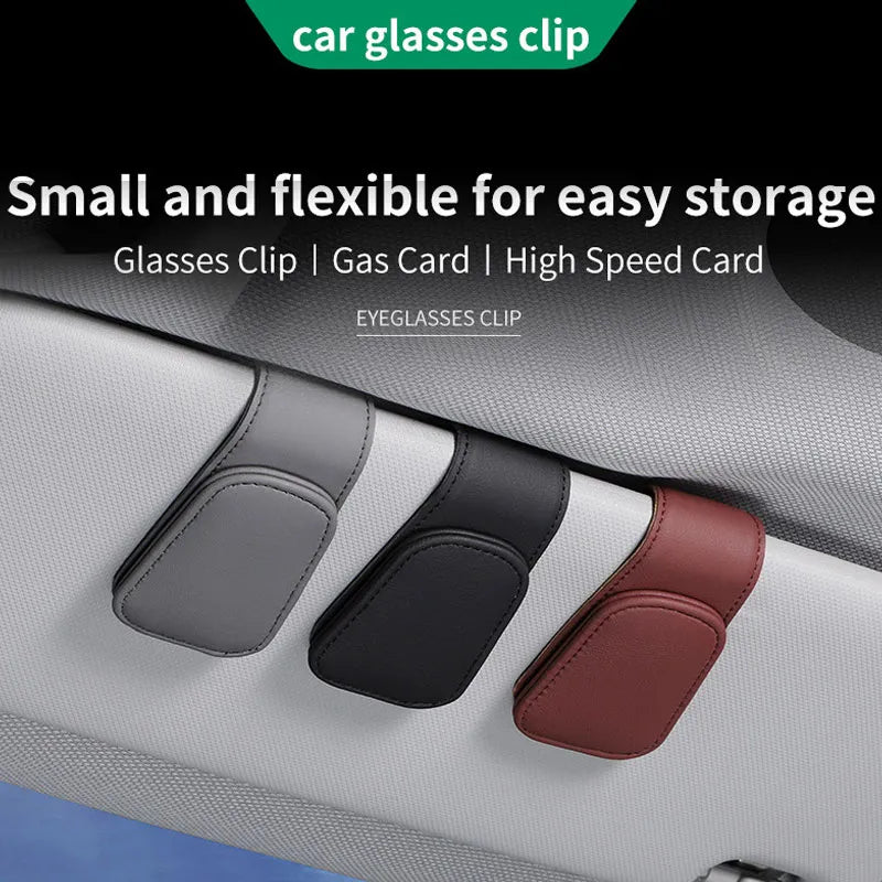 Magnetic Leather Sunglasses Holder - 100% Vegan and eco-friendly