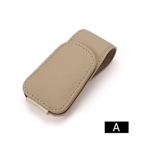 Magnetic Leather Sunglasses Holder - 100% Vegan and eco-friendly