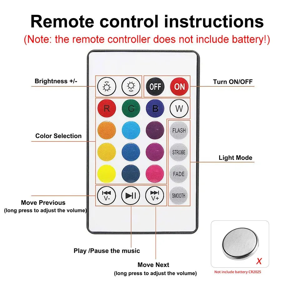 Musical Rainbow LED Light Bulb - Bluetooth + Remote Controlled