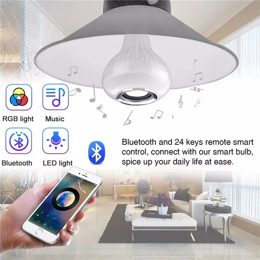 Musical Rainbow LED Light Bulb - Bluetooth + Remote Controlled